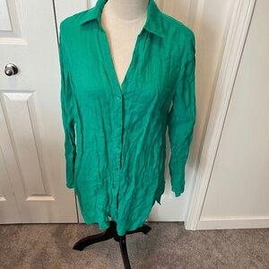 MassimoDutti size M 100% linen top